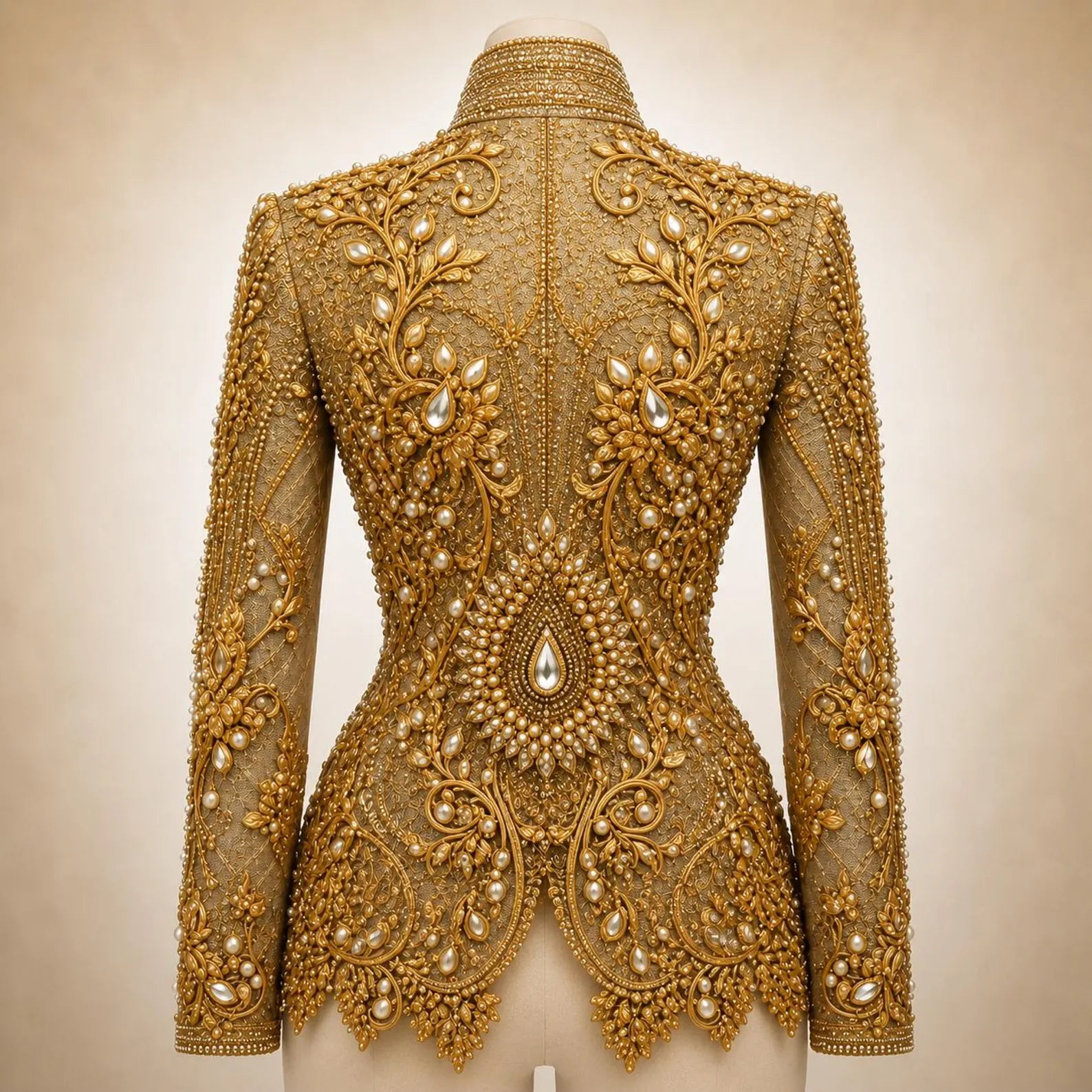 Luxury Handcrafted Western Equestrian Show Jacket – Premium Crystal & Gold Embellished Riding Shirt