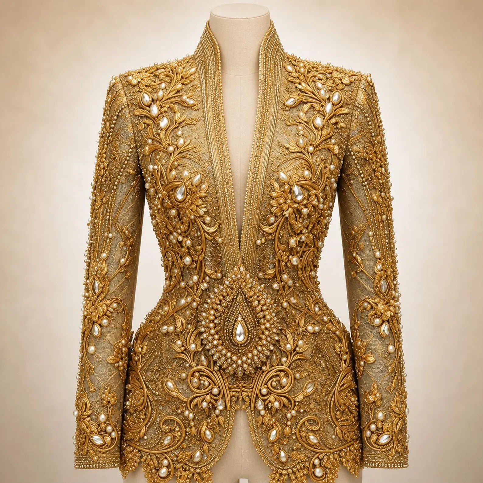 Luxury Handcrafted Western Equestrian Show Jacket – Premium Crystal & Gold Embellished Riding Shirt