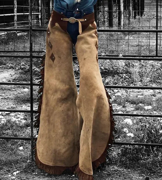 Leather Western Show Chaps - Haram Exports