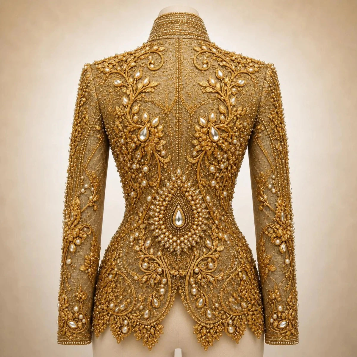 Luxury Handcrafted Western Equestrian Show Jacket – Premium Crystal & Gold Embellished Riding Shirt - Haram Exports